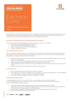 2310 Schlage Smart Lock Maintenance Guide